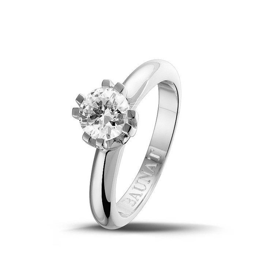 Solitaire ring with a 3.00 carat diamond in platinum - BAUNAT